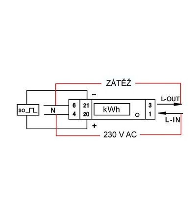 Elektroměr DDS353 50A MID, 1mod., LCD, 1-fáz., 1-tar., fakturační, ELEMAN 1008811