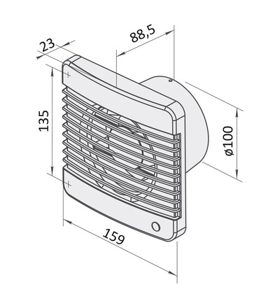 Ventilátor VENTS 100 M, ELEMAN 1009030