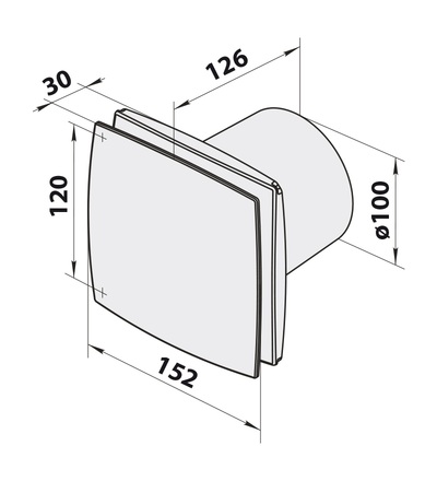 Ventilátor VENTS 100 LD, ELEMAN 1009050