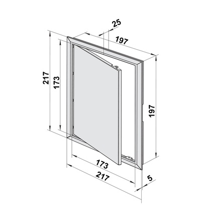 VENTS D 200x200 pl.rev.dvířka, ELEMAN 1009792