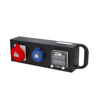 FAMATEL rb2336 - RB10100000.0 /4105 zásuvková skříň RUBBER BOX IP65 přenosná, jištěná bez chrániče rb2336