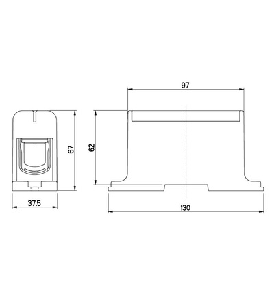 Svorka univerzální UK 240/1 N, 425A, 1pól., AL/CU, krytá, modrá, na DIN/panel, ELEMAN 1006638