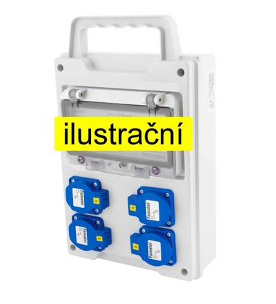 FAMATEL eb365 - EB 400000.1 /8M zásuvková skříň easyBox IP44 jištěná s chráničem 40/4/003, přenosná eb365