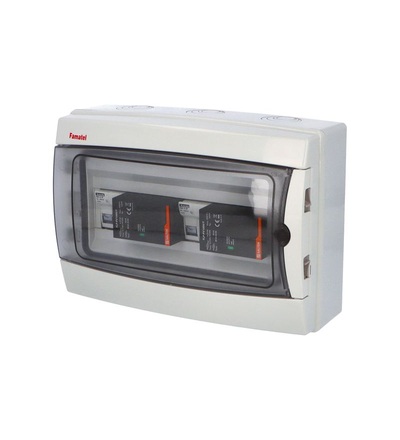 FAMATEL fr012 - Fotovoltaická rozvodnice SolarBOX pro 2 stringy IP65, DC, Un=1000V, fr012