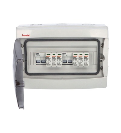 FAMATEL fr012L - Fotovoltaická rozvodnice SolarBOX pro 2 stringy IP65, DC, Un=1000V, fr012L