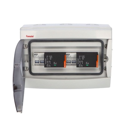 FAMATEL fr012 - Fotovoltaická rozvodnice SolarBOX pro 2 stringy IP65, DC, Un=1000V, fr012