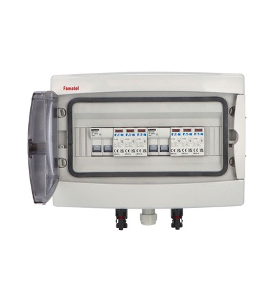 FAMATEL fr014e - Fotovoltaická rozvodnice SolarBOX pro 2 stringy IP65, DC, Un=1000V, fr014e