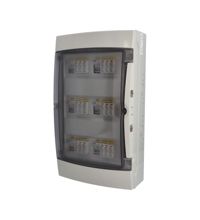FAMATEL fr100L - Fotovoltaická rozvodnice SolarBOX pro 6 stringů IP65, DC, Un=1000V, fr100L