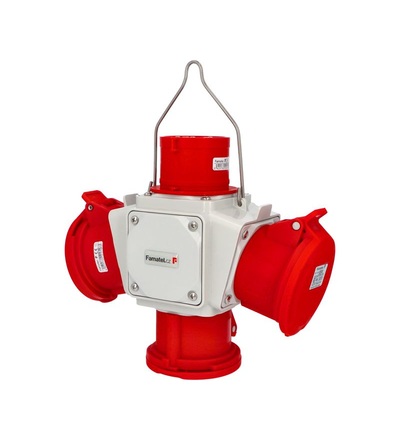 FAMATEL Zás. box závěsný PowerBOX pb5888 IP54 3x400V/32/5, 1x přívodka 400V/32/5, pb5888