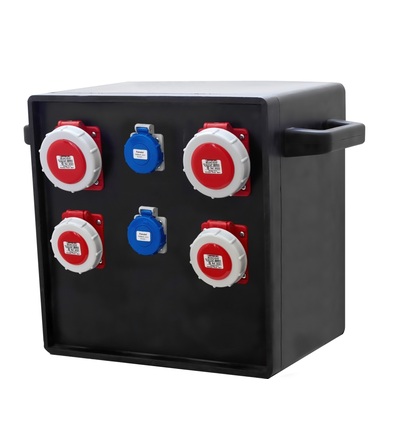 FAMATEL rb280 - RB20202000.1 /4124 zásuvková skříň RUBBER BOX IP65 přenosná, jištěná + chránič 63/4/003 rb280