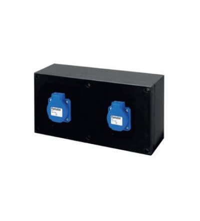 FAMATEL rb3064 - Krabice gumová rb3064 IP44 RUBBER BOX 2x zás. 230V/16A/3p rb3064