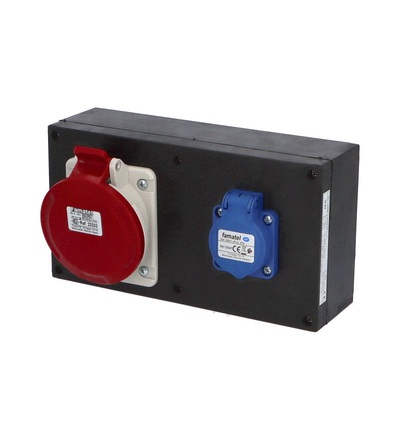 FAMATEL rb3068 - Krabice gumová rb3068 IP44 RUBBER BOX 1x zás. 230V/16A/3p, 1x32/5 rb3068
