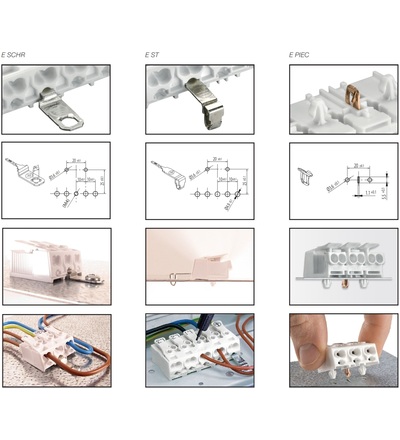 Svorkovnice SLK 3/5 E-SCHR (3-N-E-1-2) pro svítidla, bezšroubová, PC, bílá /88167532, ELEMAN 1000147