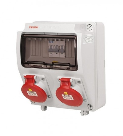 FAMATEL v027 - ZSF00200000.0 /3957 zásuvková skříň IP44 jištěná bez chrániče v027