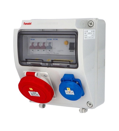 FAMATEL v0906 - ZSF10001000.1 /3957  Zás.skříň IP65 jištěná s chráničem 40/4/003-A, v0906