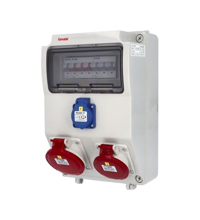FAMATEL v1004 - ZSF10101000.0 /3958 zásuvková skříň IP44 jištěná bez chrániče v1004