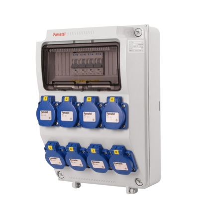 FAMATEL v1105 - ZSF80000000.0 /3958 zásuvková skříň IP54 jištěná bez chrániče v1105