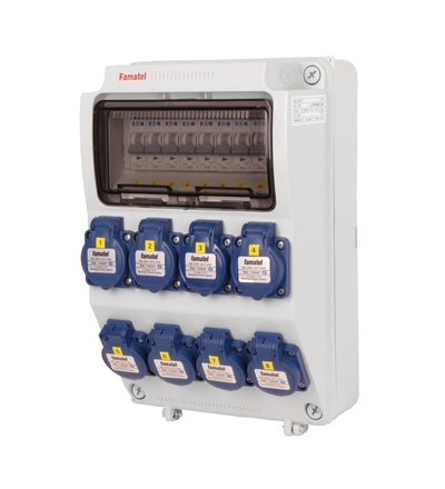 FAMATEL v1107 - ZSF80000000.0 /3958 zásuvková skříň IP54 jištěná bez chrániče v1107