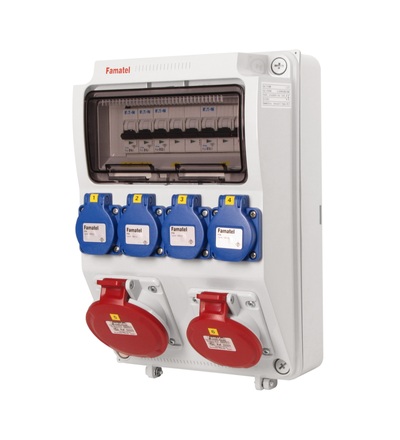 FAMATEL v1114 - ZSF40101000.0 /3958 zásuvková skříň IP44 jištěná bez chrániče v1114