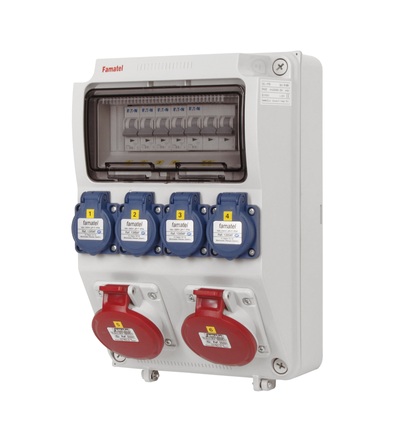 FAMATEL v1119 - ZSF40200000.0 /3958 zásuvková skříň IP44 jištěná bez chrániče v1119