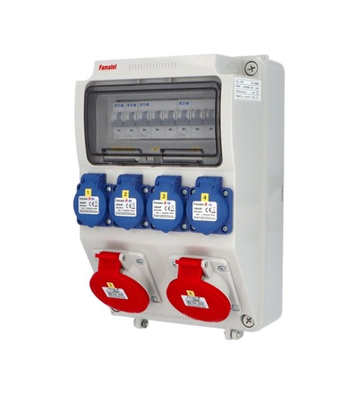 FAMATEL v1120 - ZSF40200000.0 /3958 zásuvková skříň IP44 jištěná bez chrániče v1120