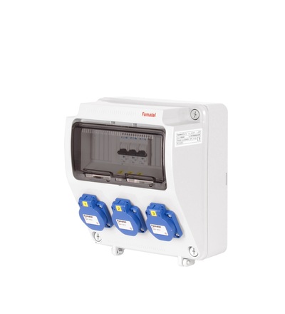 FAMATEL v130-6kA - ZSF30000000.0 /3957 zásuvková skříň IP54 jištěná bez chrániče v130-6kA