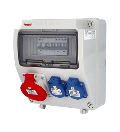 FAMATEL v160 - ZSF20100000.0 /3957 zásuvková skříň IP44 jištěná bez chrániče v160
