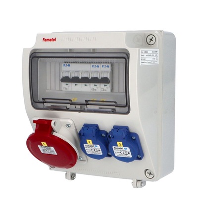 FAMATEL v185-6kA - ZSF20001000.0 /3957 zásuvková skříň IP44 jištěná bez chrániče v185-6kA