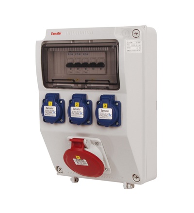 FAMATEL v213-6kA - ZSF30001000.0 /3958 zásuvková skříň IP44 jištěná bez chrániče v213-6kA