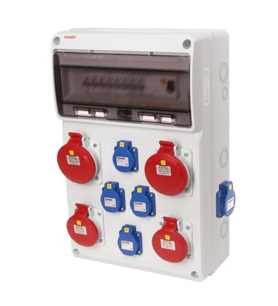FAMATEL v3050-6kA - ZSF60202000.1 /3952 zásuvková skříň IP44 jištěná s chráničem 40/4/003 v3050-6kA