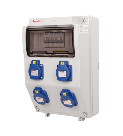 FAMATEL v360 - ZSF40000000.0 /3958 zásuvková skříň IP54 jištěná bez chrániče v360