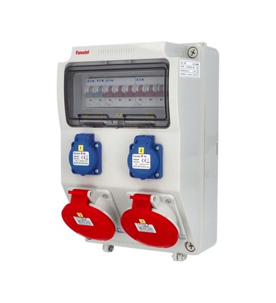 FAMATEL v420 - ZSF20002000.0 /3958 zásuvková skříň IP44 jištěná bez chrániče v420