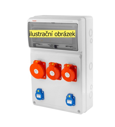 FAMATEL v4413-6ka - ZSF20102000.0 /3952 zásuvková skříň IP44 jištěná bez chrániče v4413-6kA