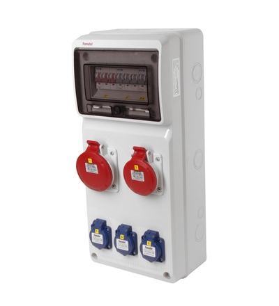 FAMATEL v450 - ZSF30101000.0 /3951 zásuvková skříň IP44 jištěná bez chrániče v450