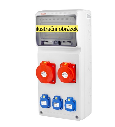 FAMATEL v460-6kA - ZSF30200000.0 /3951 zásuvková skříň IP44 jištěná bez chrániče v460-6kA