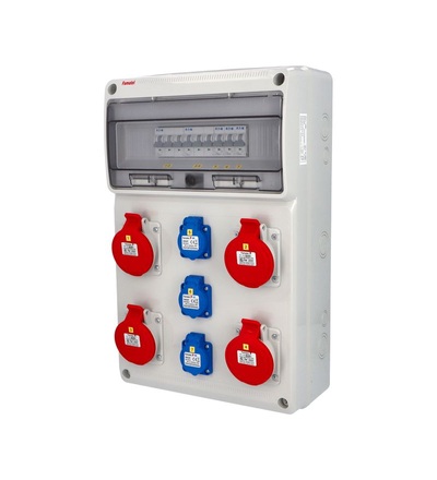 FAMATEL v490 - ZSF30400000.0 /3952 zásuvková skříň IP44 jištěná bez chrániče v490
