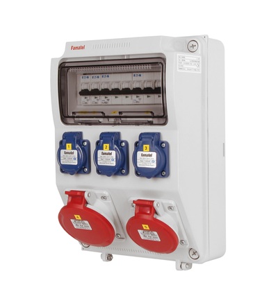 FAMATEL v505-6kA - ZSF30101000.0 /3958 zásuvková skříň IP44 jištěná bez chrániče v505-6kA