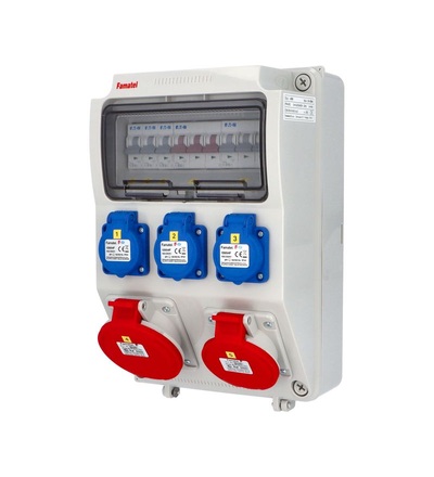 FAMATEL v506 - ZSF30101000.0 /3958 zásuvková skříň IP44 jištěná bez chrániče v506