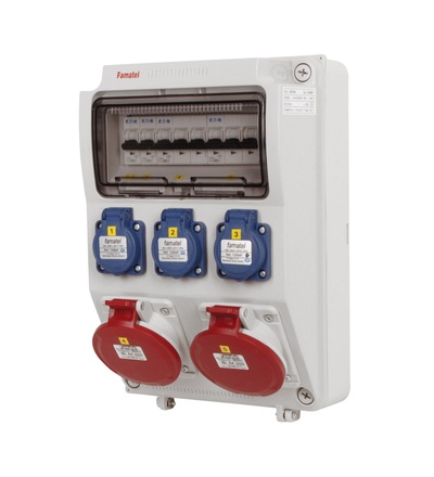 FAMATEL v525-6kA - v525-6kA - ZSF30002000.0 /3958 zásuvková skříň IP44 jištěná bez chrániče v525-6kA