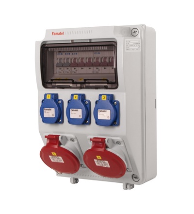 FAMATEL v525 - ZSF30002000.0 /3958 zásuvková skříň IP44 jištěná bez chrániče v525