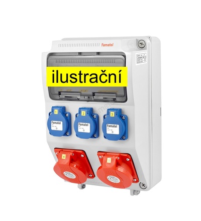 FAMATEL v526 - ZSF30002000.0 /3958 zásuvková skříň IP44 jištěná bez chrániče v526