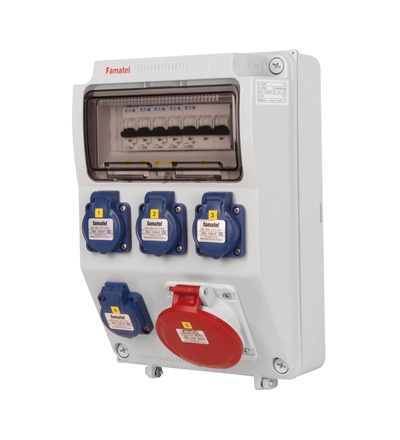 FAMATEL v575 - ZSF40001000.0 /3958 zásuvková skříň IP44 jištěná bez chrániče v575