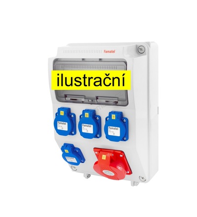 FAMATEL v577-6kA - ZSF40001000.0 /3958 zásuvková skříň IP44 jištěná bez chrániče v577-6kA