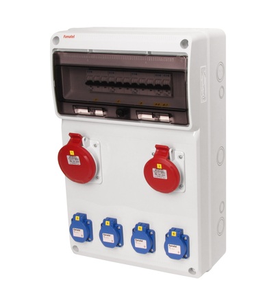 FAMATEL v620-6kA - ZSF40101000.0 /3952 zásuvková skříň IP44 jištěná bez chrániče v620-6kA