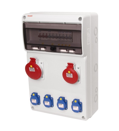 FAMATEL v620 - ZSF40101000.0 /3952 zásuvková skříň IP44 jištěná bez chrániče v620