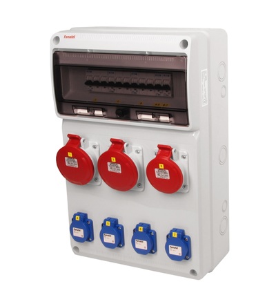 FAMATEL v630 - ZSF40102000.0 /3952 zásuvková skříň IP44 jištěná bez chrániče v630
