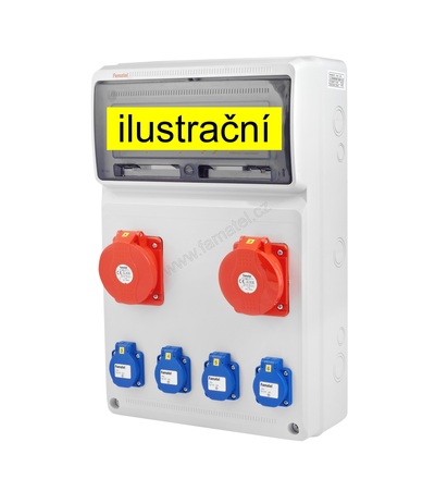 FAMATEL v637 - ZSF40200000.0 /3952 zásuvková skříň IP44 jištěná bez chrániče v637
