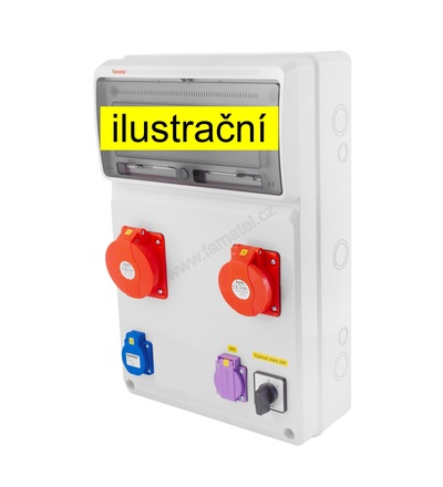 FAMATEL v901-6kA - ZSFT11002000.1 /3952 zásuvková skříň IP44 jištěná s chráničem 63/4/003 v901-6kA
