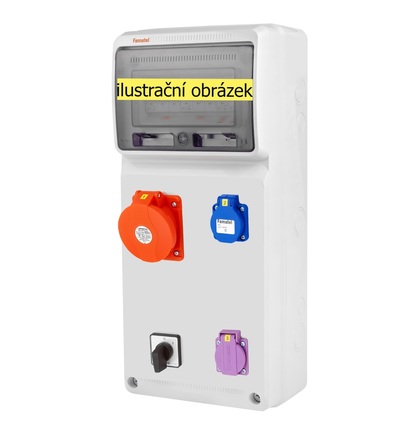 FAMATEL v960-6kA - ZSFT11001000.0 /3951 zásuvková skříň IP44 jištěná bez chrániče v960-6kA