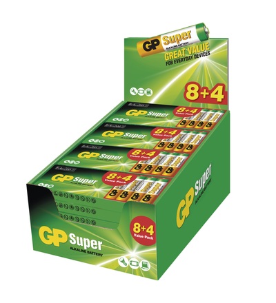 Alkalická baterie GP Super AAA (LR03) B1310T2